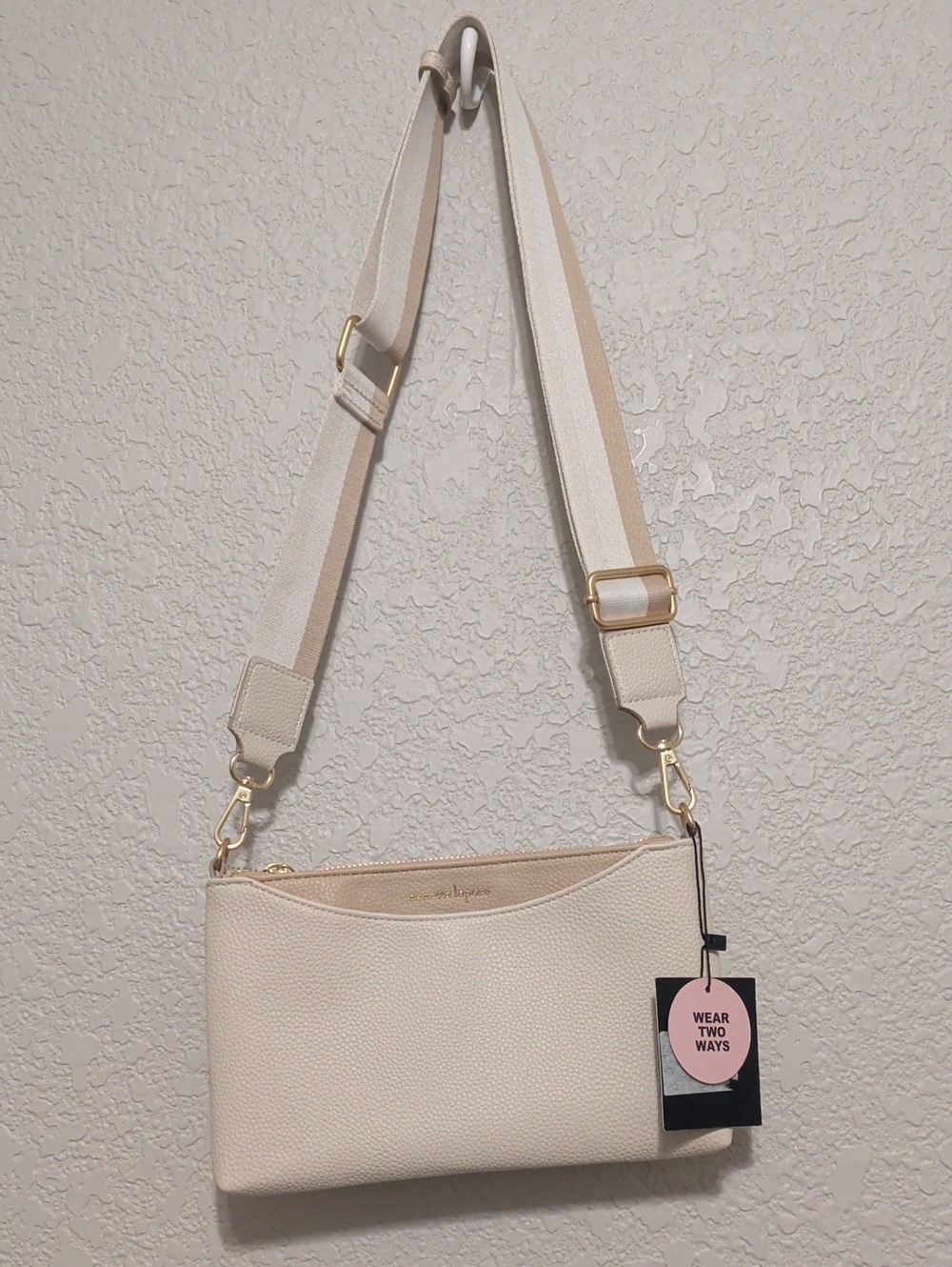 Nanette Lepore tan beige crossbody bag purse